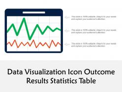 Data visualization icon outcome results statistics table