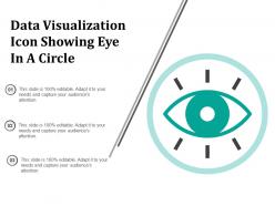 Data visualization icon showing eye in a circle