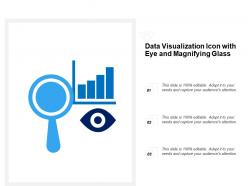 Data visualization icon with eye and magnifying glass