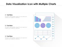 Data visualization icon with multiple charts