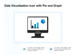 Data visualization icon with pie and graph