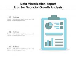 Data visualization report icon for financial growth analysis