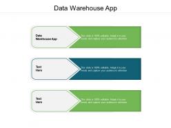 Data warehouse app ppt powerpoint presentation portfolio guide cpb