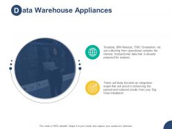 Data warehouse appliances systems ppt powerpoint presentation pictures example topics