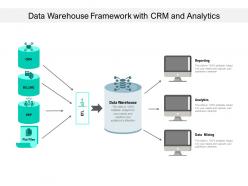 Data warehouse framework with crm and analytics