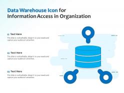 Data warehouse icon for information access in organization
