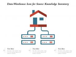 Data warehouse icon for source knowledge inventory