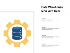 Data warehouse icon with gear
