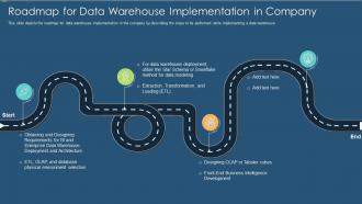 Data warehouse it roadmap for data warehouse implementation in company