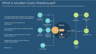 Data warehouse it what is modern data warehouse ppt styles templates