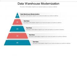 Data warehouse modernization ppt powerpoint presentation styles visual aids cpb