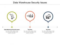 Data warehouse security issues ppt powerpoint presentation infographics microsoft cpb