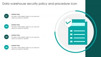 Data Warehouse Security Policy And Procedure Icon