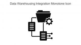 Data Warehousing Integration Monotone Icon In Powerpoint Pptx Png And Editable Eps Format