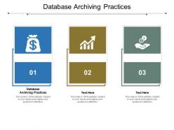 Database archiving practices ppt powerpoint presentation infographics samples cpb