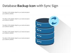 Database backup icon with sync sign