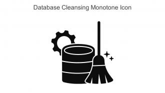 Database Cleansing Monotone Icon In Powerpoint Pptx Png And Editable Eps Format