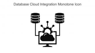 Database Cloud Integration Monotone Icon In Powerpoint Pptx Png And Editable Eps Format
