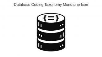 Database Coding Taxonomy Monotone Icon In Powerpoint Pptx Png And Editable Eps Format