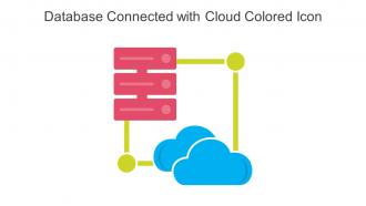 Database Connected With Cloud Colored Icon In Powerpoint Pptx Png And Editable Eps Format