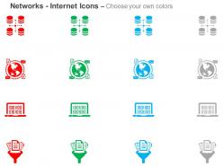 Database connection global network process filtration ppt icons graphics