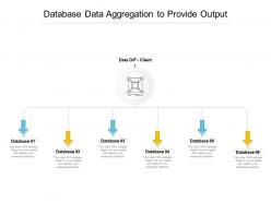 Database data aggregation to provide output