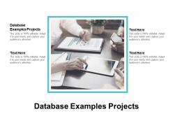 Database examples projects ppt powerpoint presentation portfolio influencers cpb