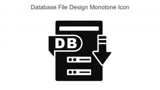 Database File Design Monotone Icon In Powerpoint Pptx Png And Editable Eps Format