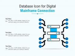 Database icon for digital mainframe connection