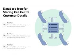 Database icon for storing call centre customer details