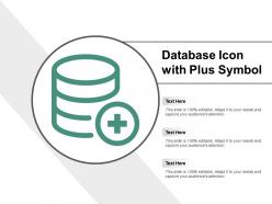 Database icon with plus symbol