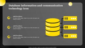 Database Information And Communication Technology Icon