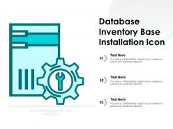 Database inventory base installation icon