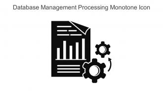 Database Management Processing Monotone Icon In Powerpoint Pptx Png And Editable Eps Format