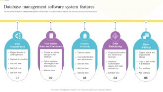 Database Management Software System Features