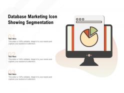 Database marketing icon showing segmentation