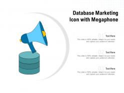 Database marketing icon with megaphone