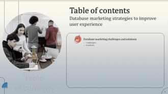 Database Marketing Strategies To Improve User Experience Powerpoint Presentation Slides MKT CD V Graphical Multipurpose