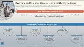 Database Marketing Strategies To Improve User Experience Powerpoint Presentation Slides MKT CD V Good Attractive