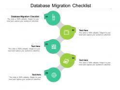 Database migration checklist ppt powerpoint presentation professional deck cpb