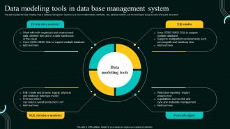 Database Modeling Process Data Modeling Tools In Data Base Management System