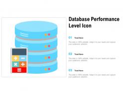 Database performance level icon