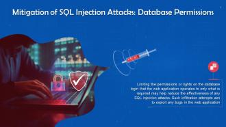 Database Permissions For Mitigating SQL Injection Attacks Training Ppt