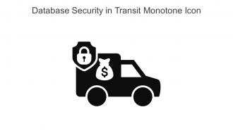 Database Security In Transit Monotone Icon In Powerpoint Pptx Png And Editable Eps Format