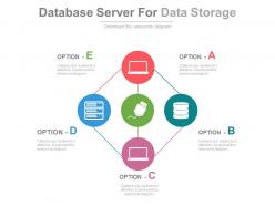 Database server for data storage and management flat powerpoint design