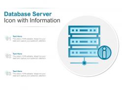 Database server icon with information