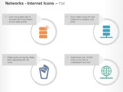 Database server recycle bin global network ppt icons graphics