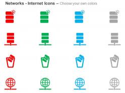 Database server recycle bin global network ppt icons graphics