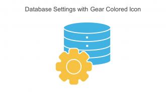 Database Settings With Gear Colored Icon In Powerpoint Pptx Png And Editable Eps Format