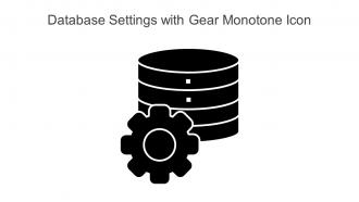 Database Settings With Gear Monotone Icon In Powerpoint Pptx Png And Editable Eps Format